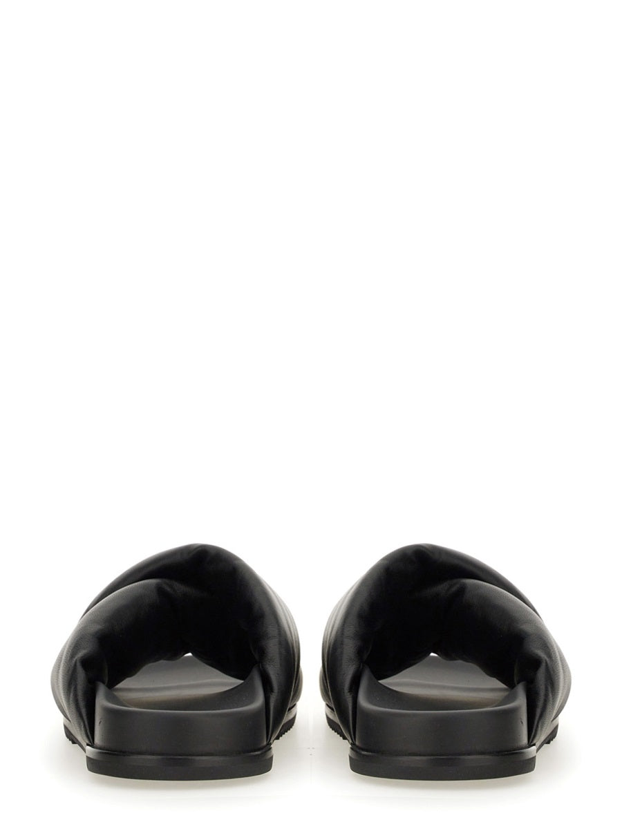 LEATHER SLIDE SANDAL