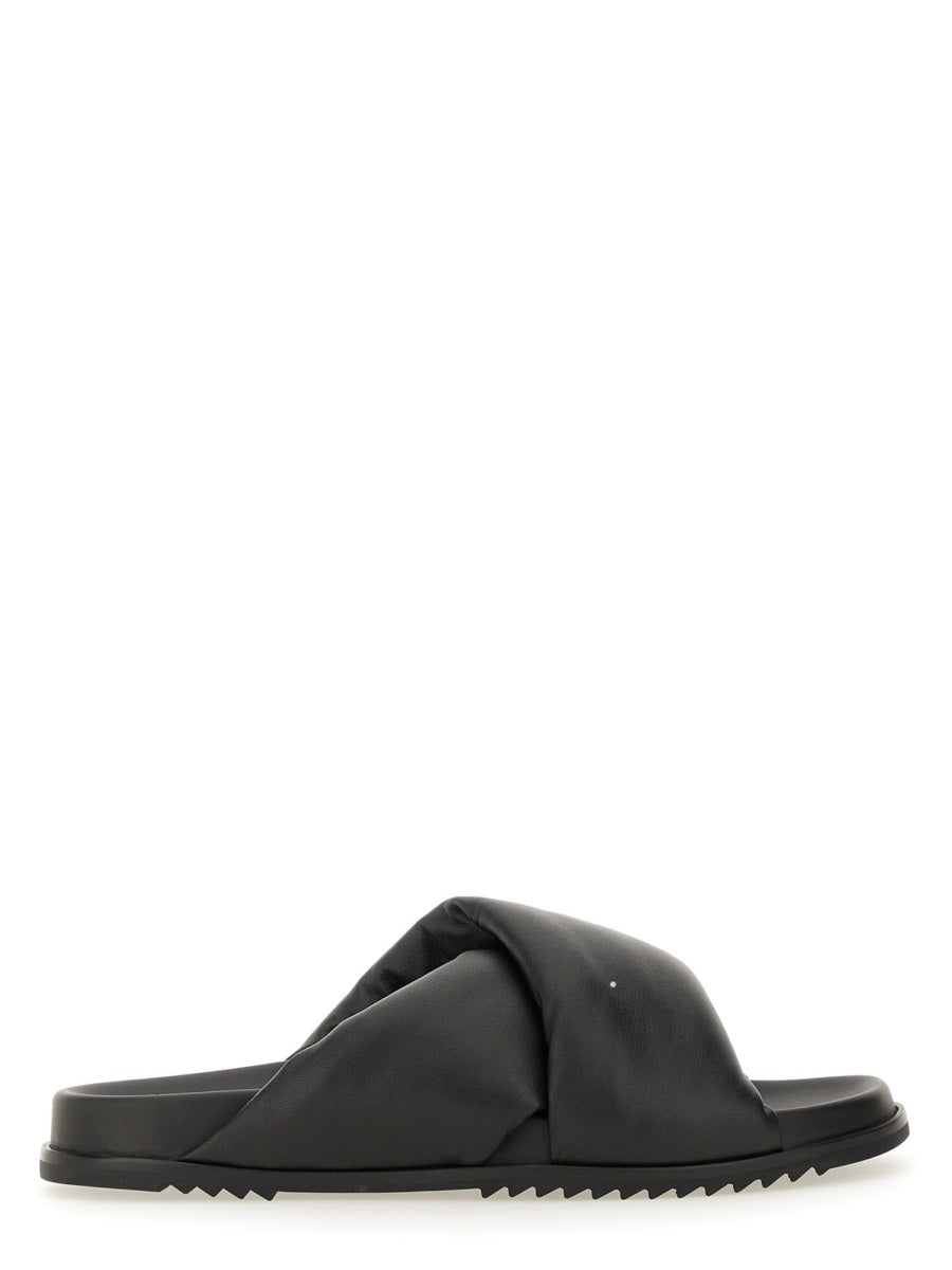 LEATHER SLIDE SANDAL