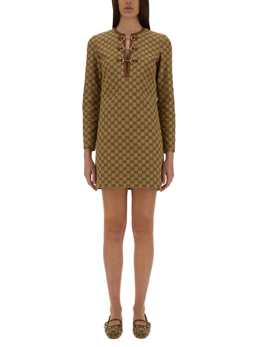 GG FABRIC DRESS WITH CLAMP