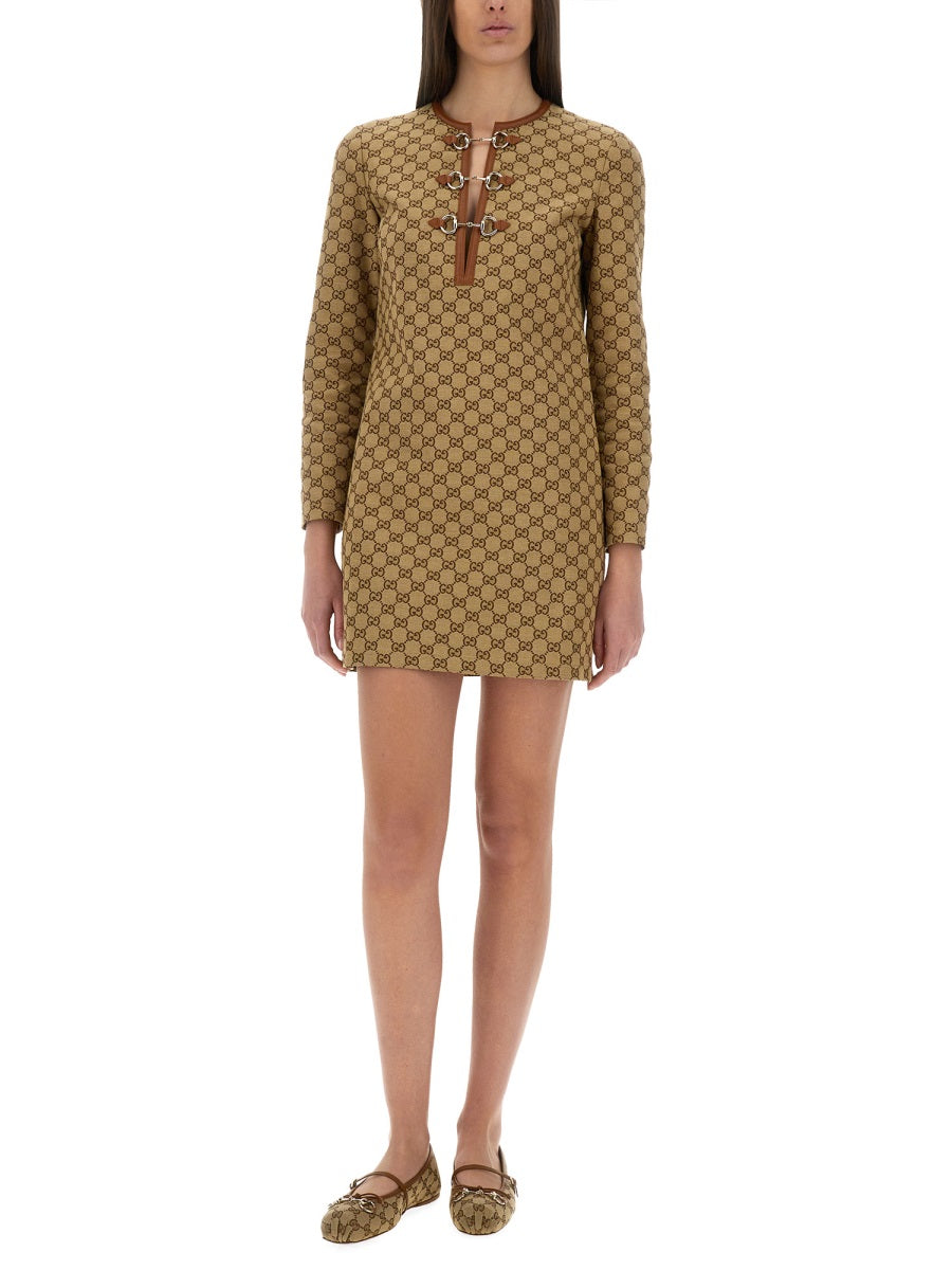 GG FABRIC DRESS WITH CLAMP