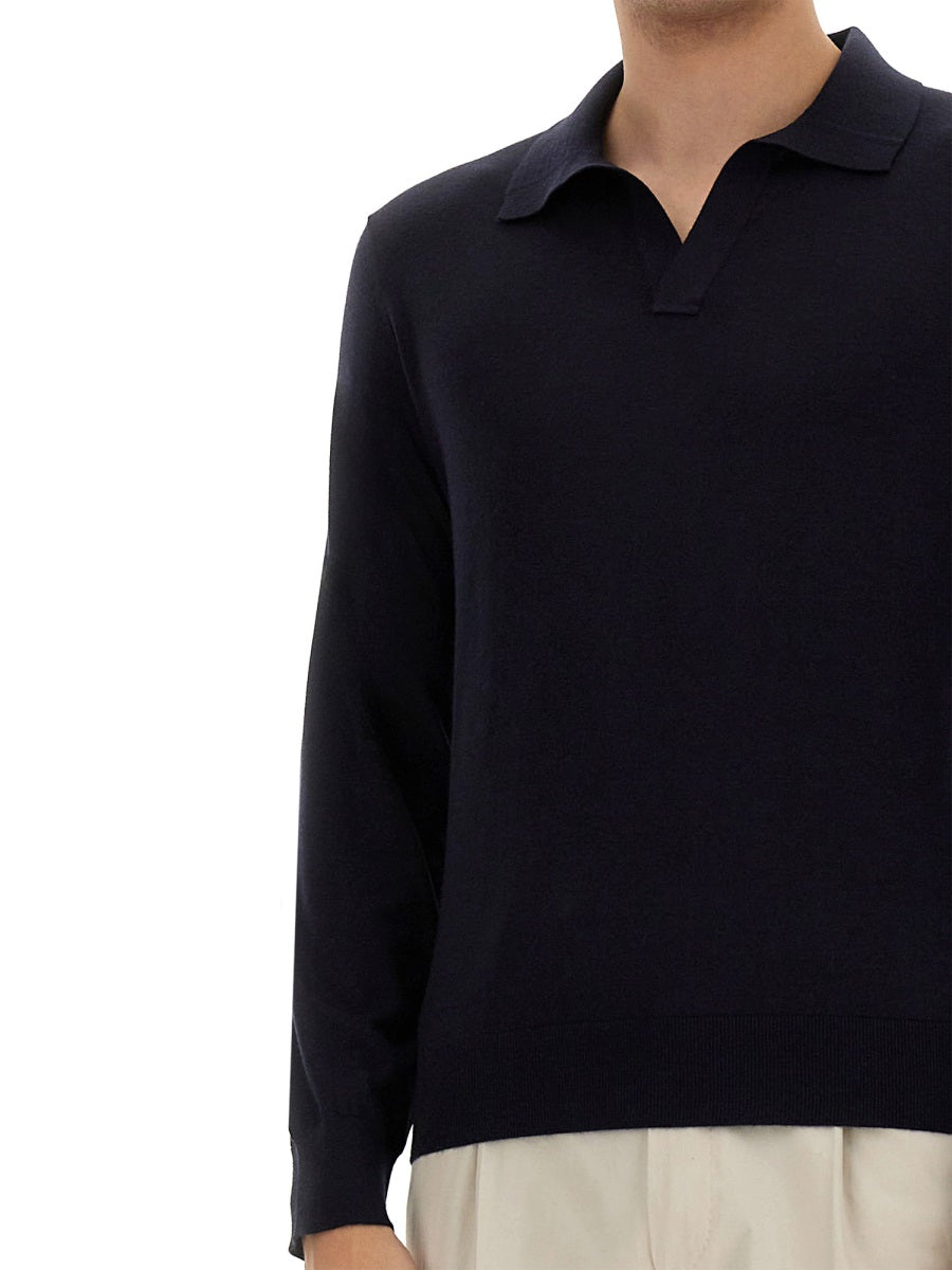 CASHMERE AND SILK POLO SHIRT