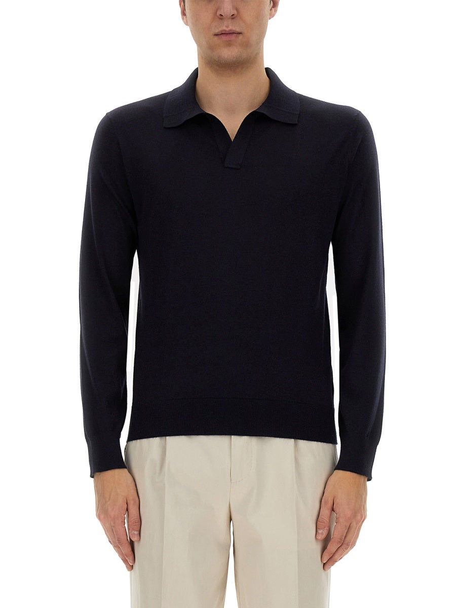 CASHMERE AND SILK POLO SHIRT