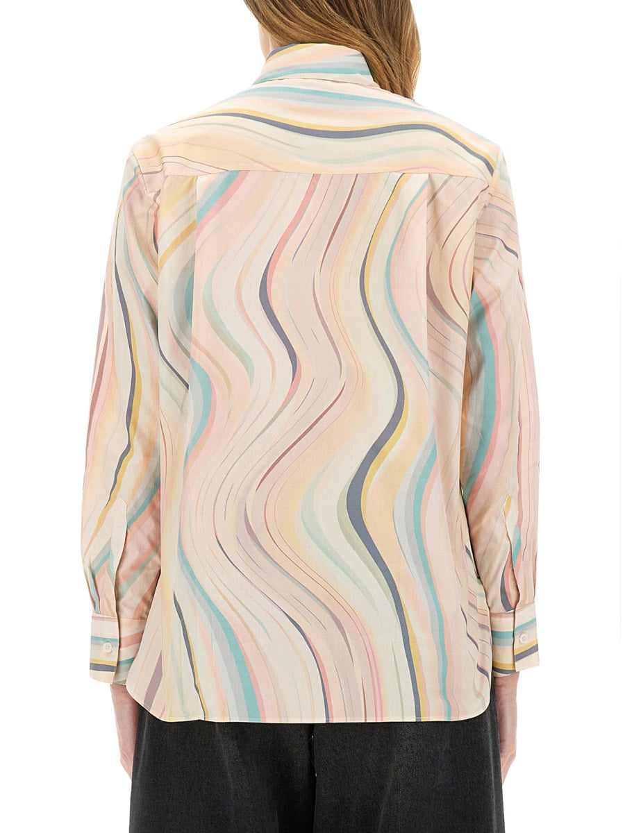 "FADED SWIRL" PRINT SHIRT