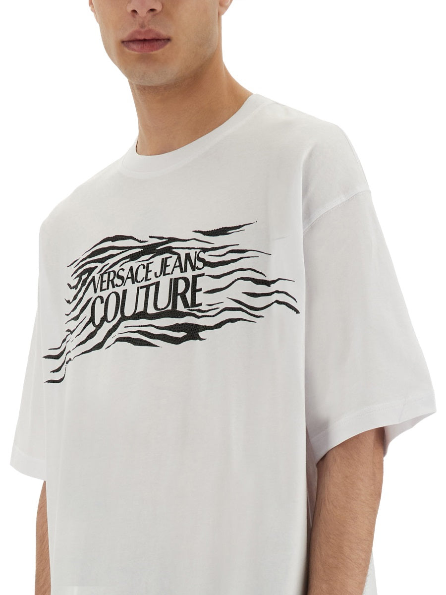 ZEBRA RHINESTONE LOGO T-SHIRT