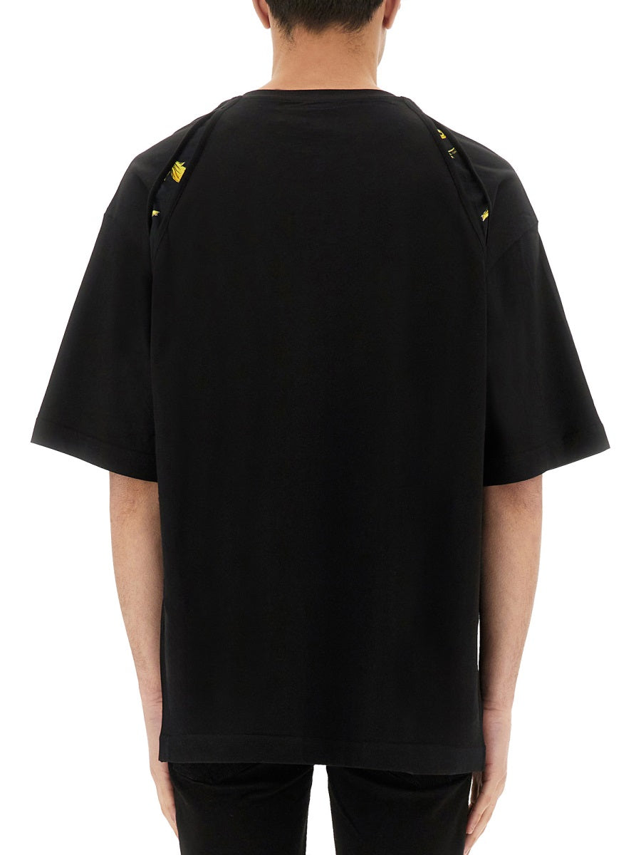 T-SHIRT WITH BAROQUE OUTLINE INSERTS