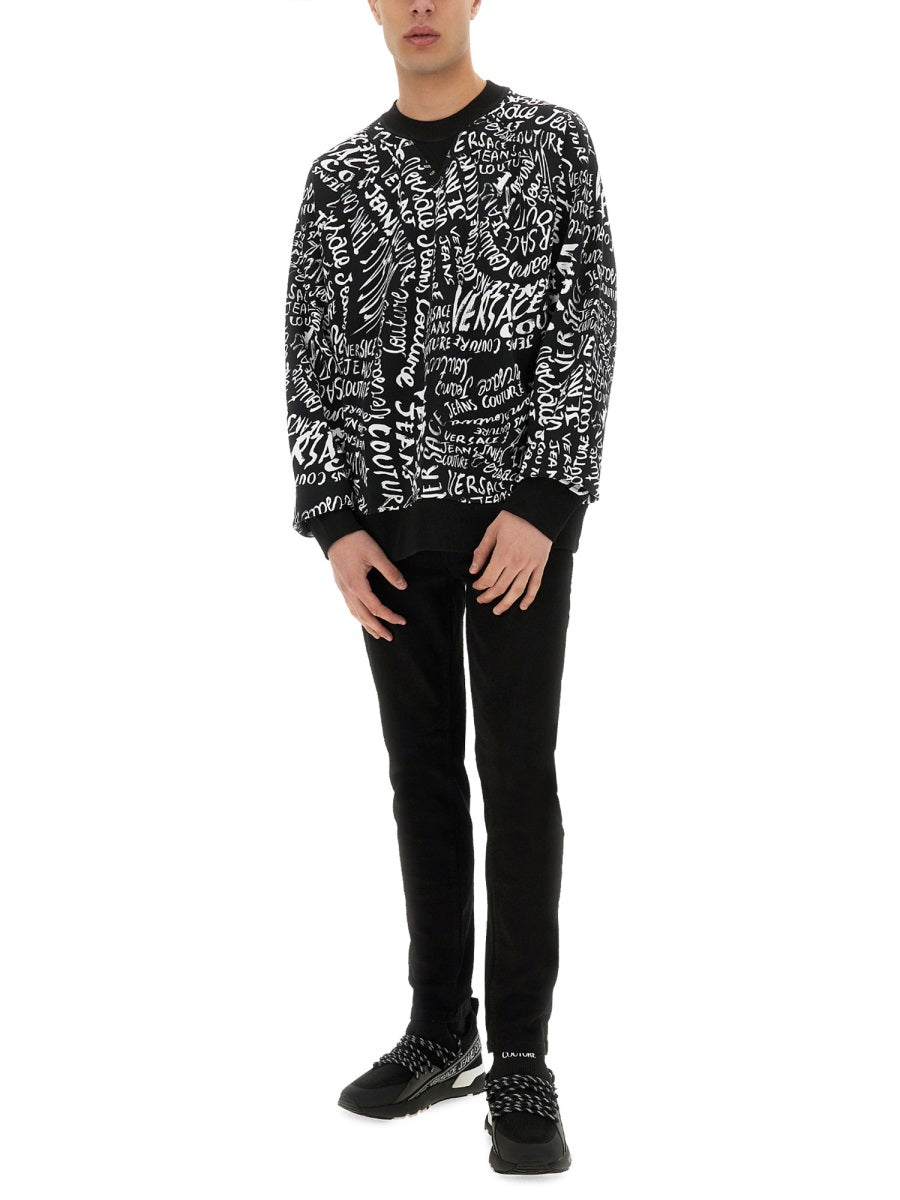 SWEATSHIRT WITH LOGOMANIA PRINT