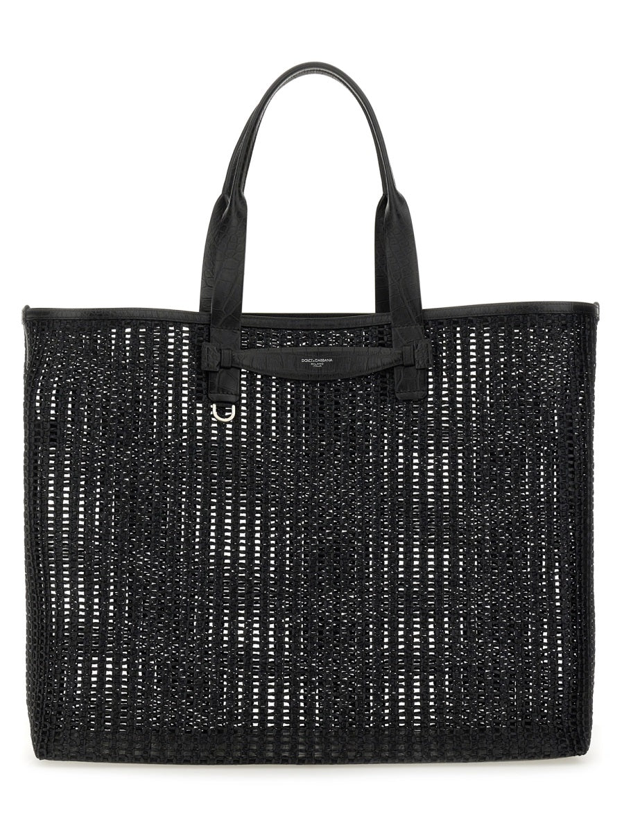 WOVEN MESH SHOPPING BAG
