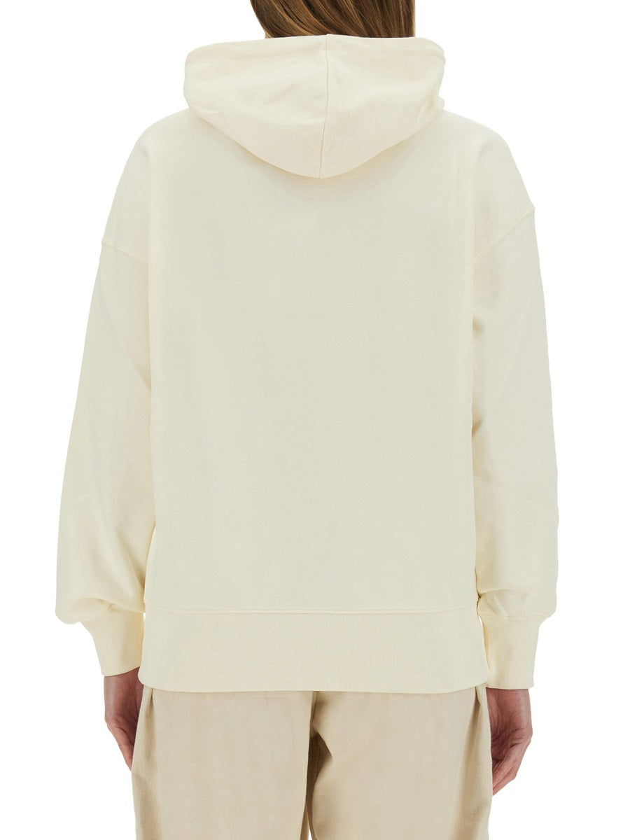 SWEATSHIRT WITH BRUSHED LOGO