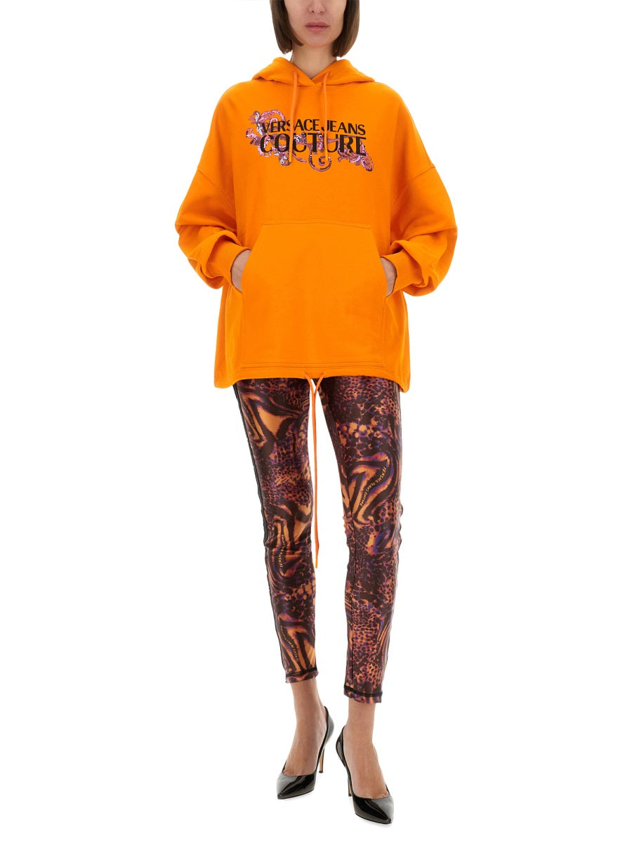 HOODIE WITH LOGO AND CRYSTALS