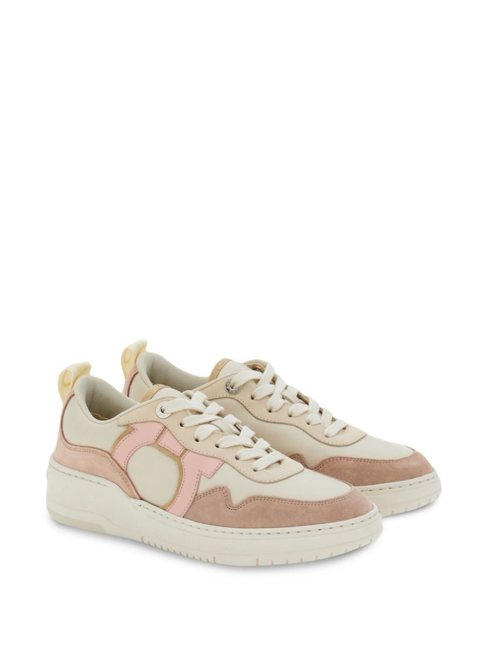 GANCINI SUEDE AND LEATHER SNEAKERS
