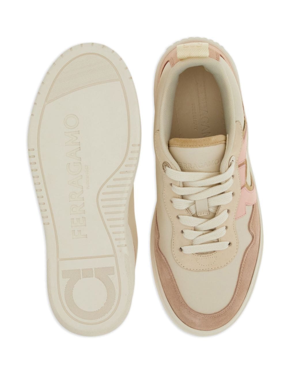 GANCINI SUEDE AND LEATHER SNEAKERS