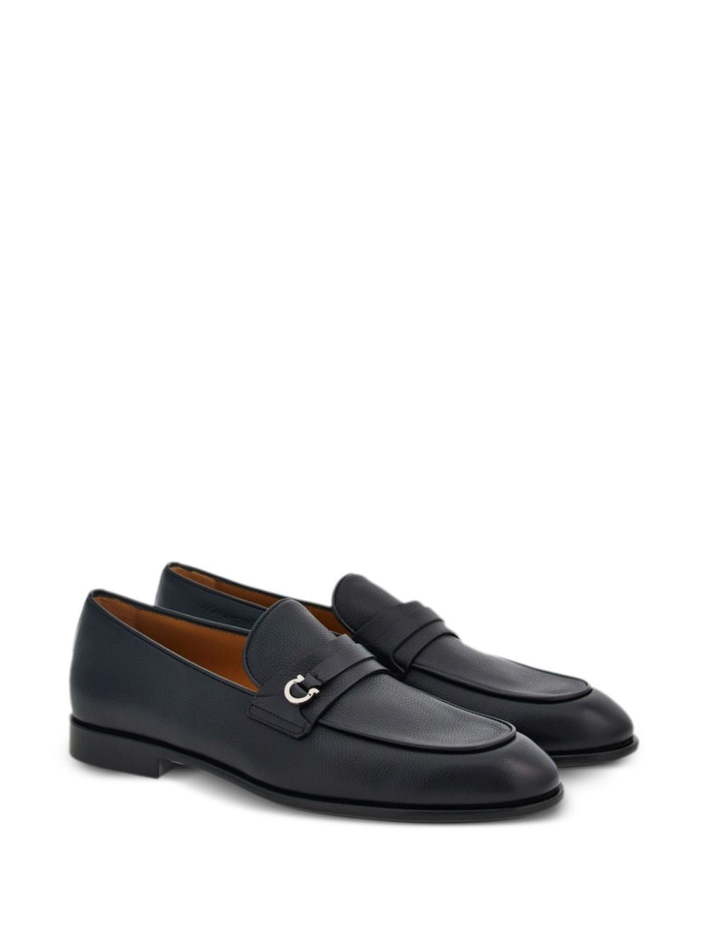 HAMMERED LEATHER GANCINI LOAFERS