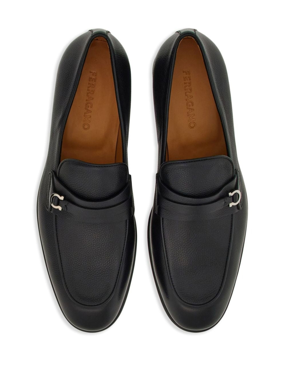HAMMERED LEATHER GANCINI LOAFERS