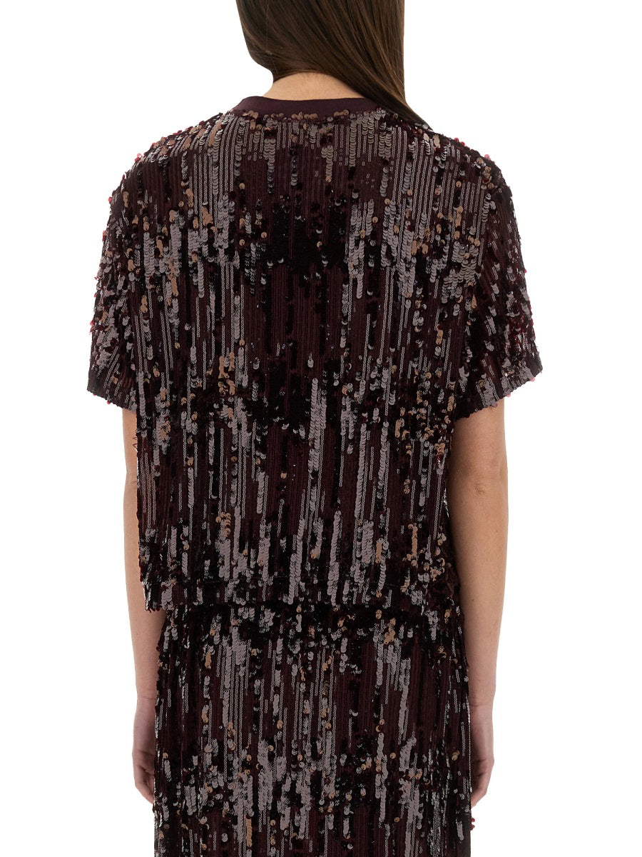 "JULI" TOP WITH SEQUINS