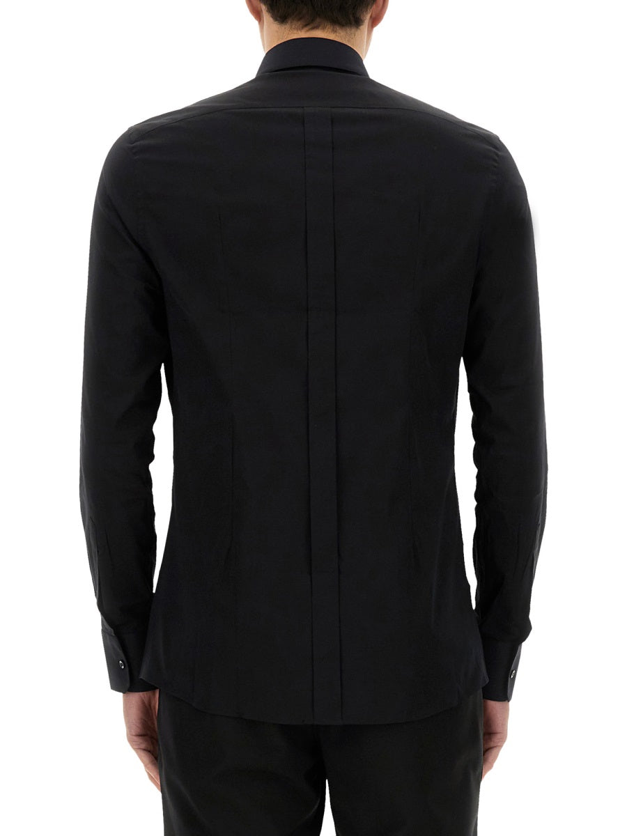 GOLD POPLIN STRETCH SHIRT