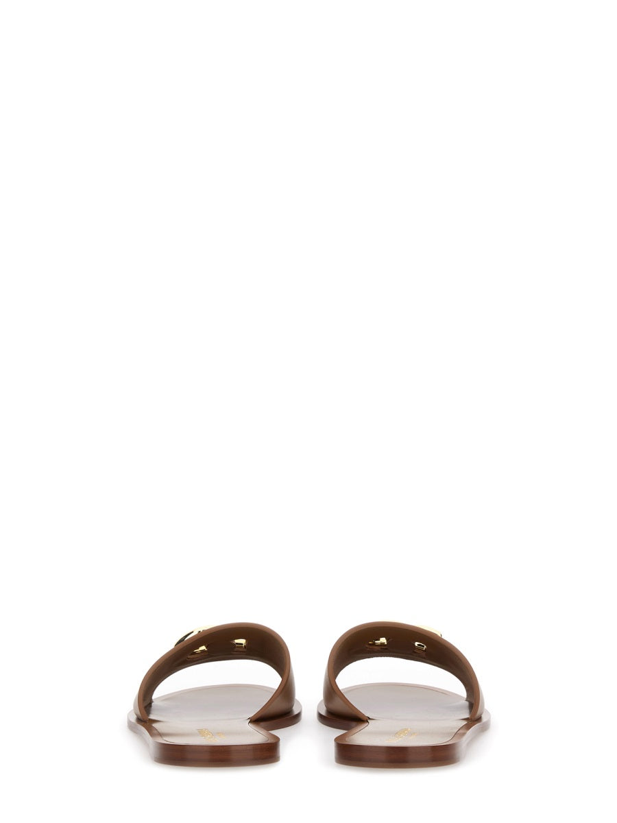 LEATHER SLIDE SANDAL