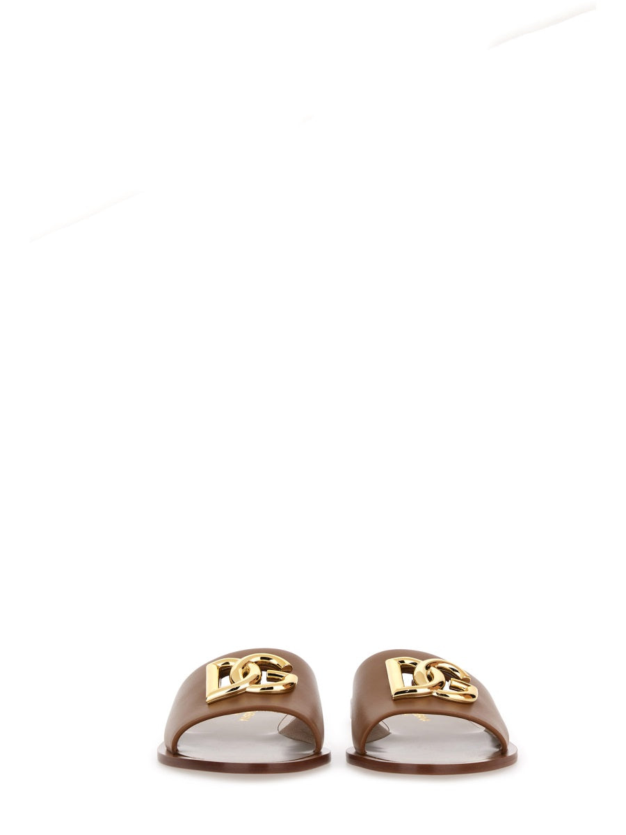LEATHER SLIDE SANDAL