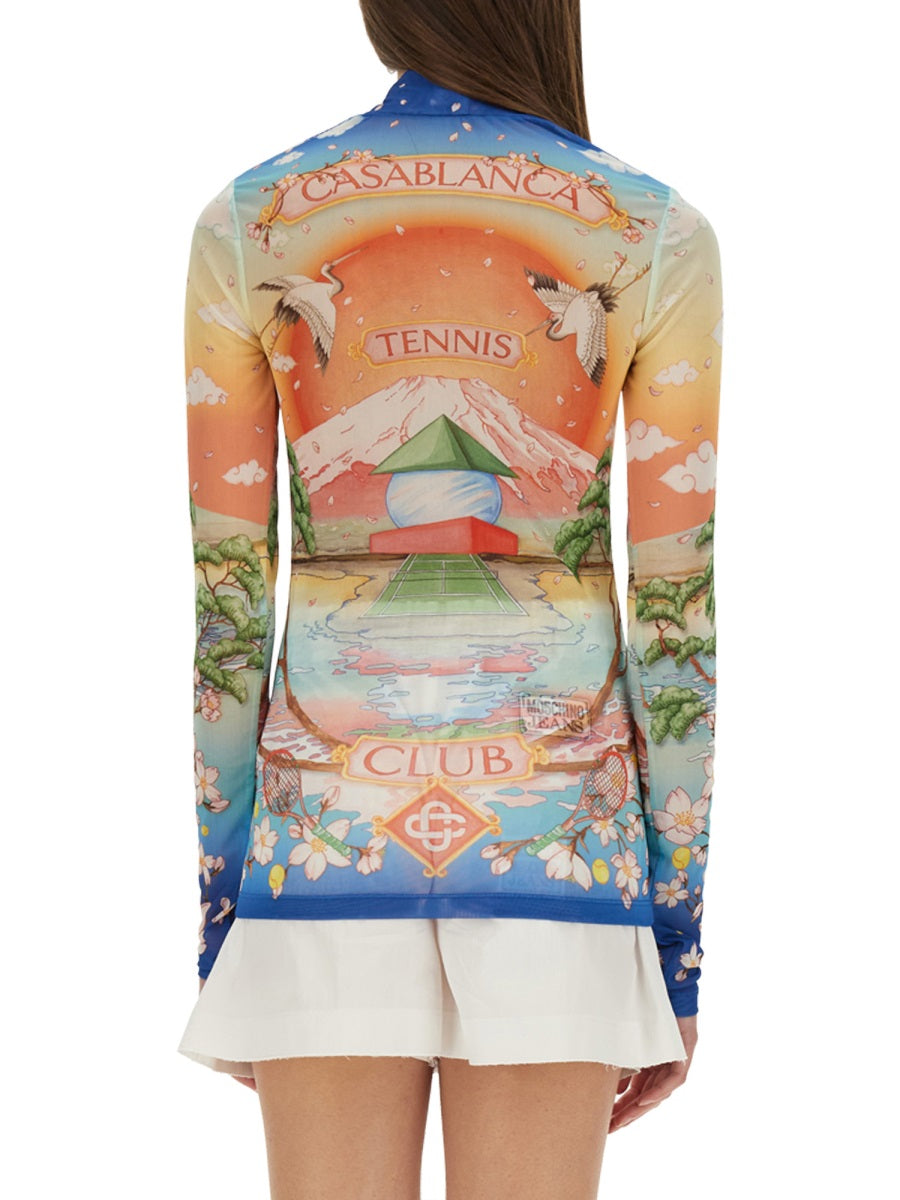 "TENNIS CLUB" MESH TOP