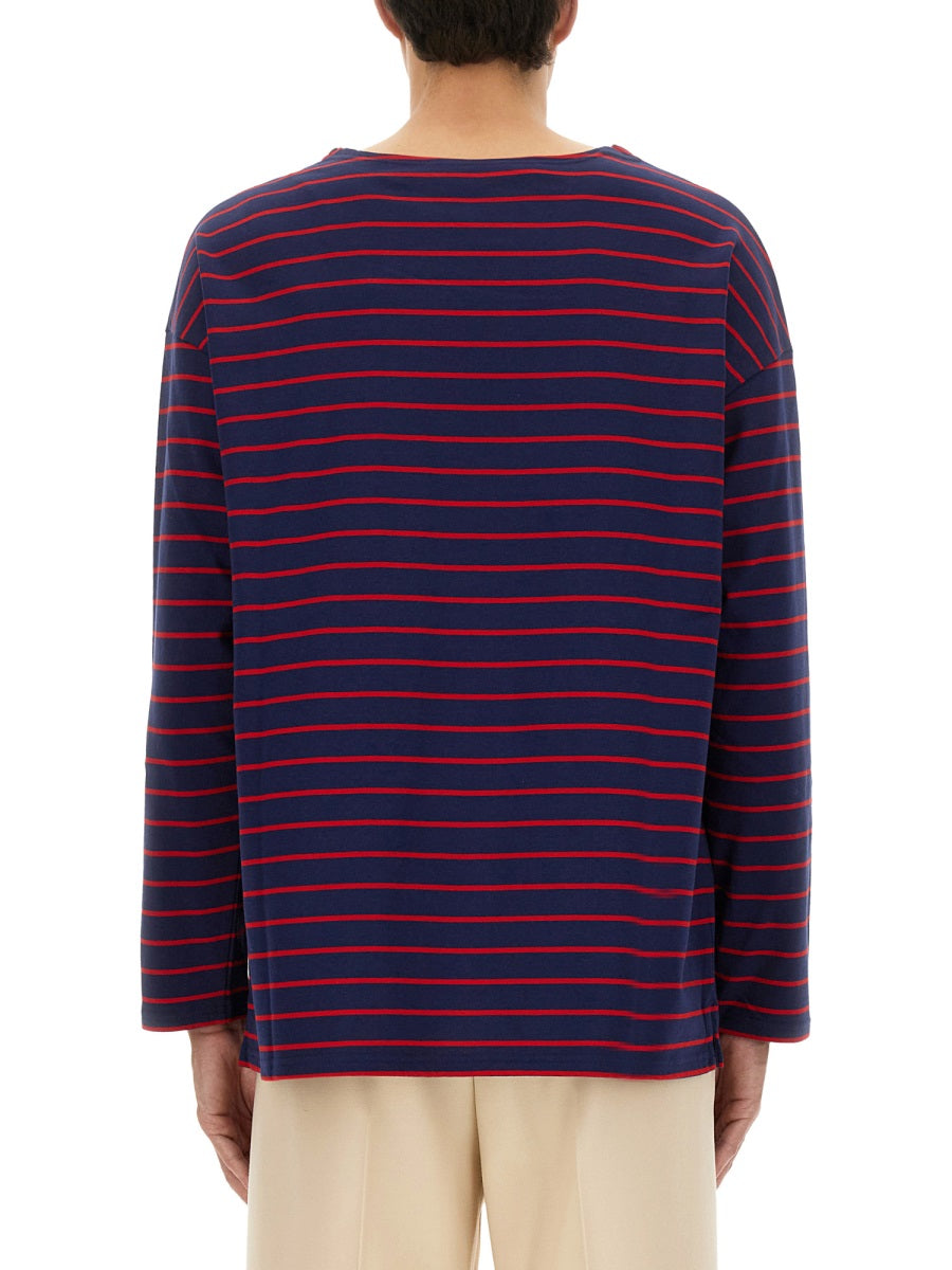 LONG SLEEVE T-SHIRT WITH "CHEZ VALENTINO" PRINT