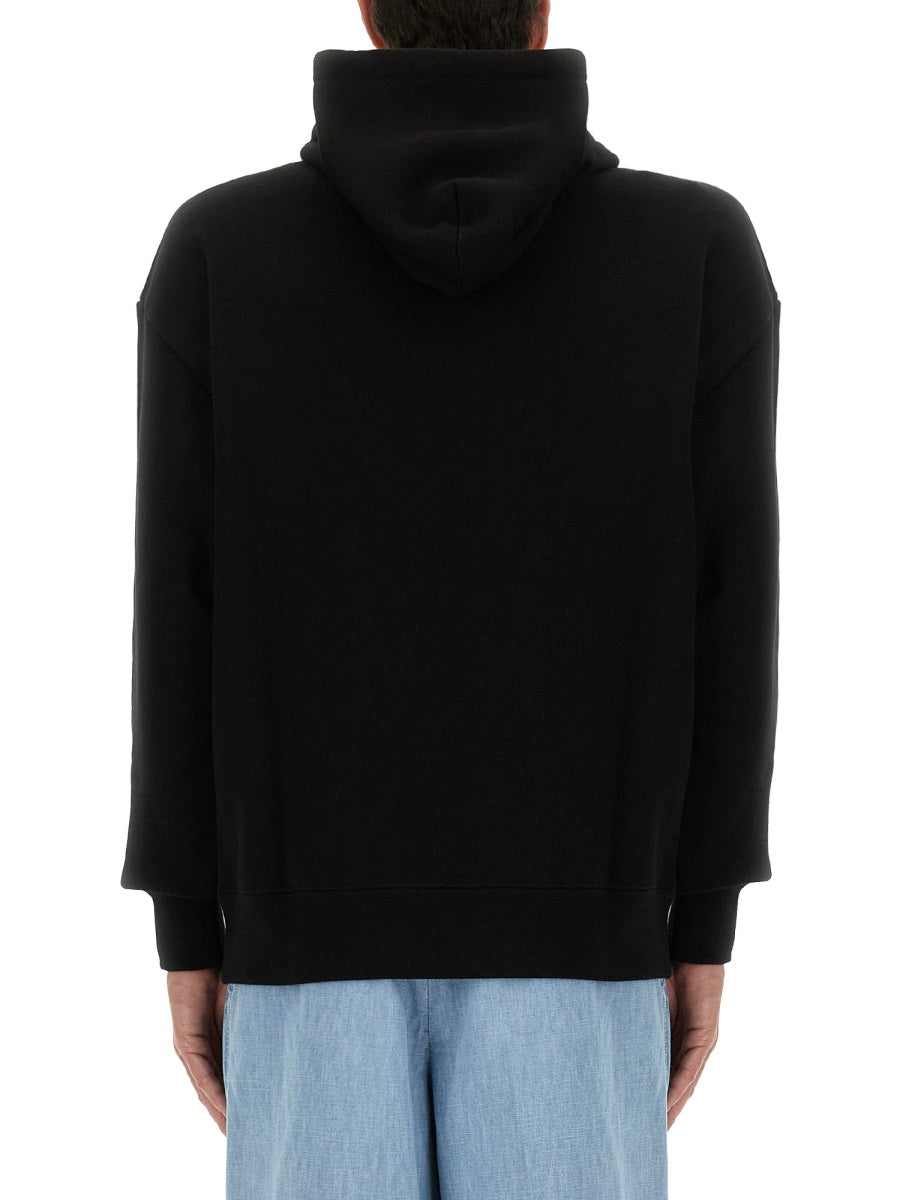 COTTON SWEATSHIRT WITH "CHAT DE LA MAISON" PATCH