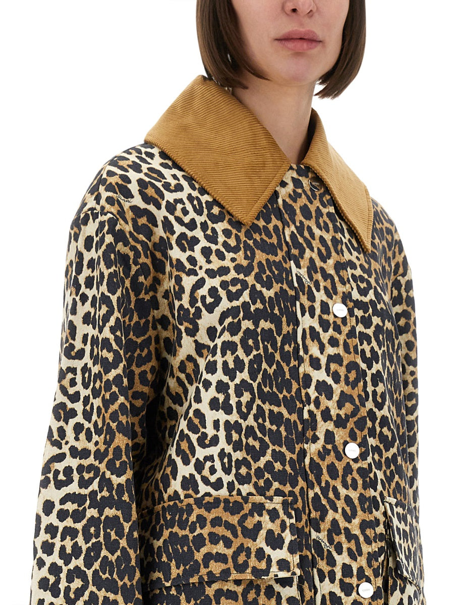 LEOPARD PRINT MIDI JACKET