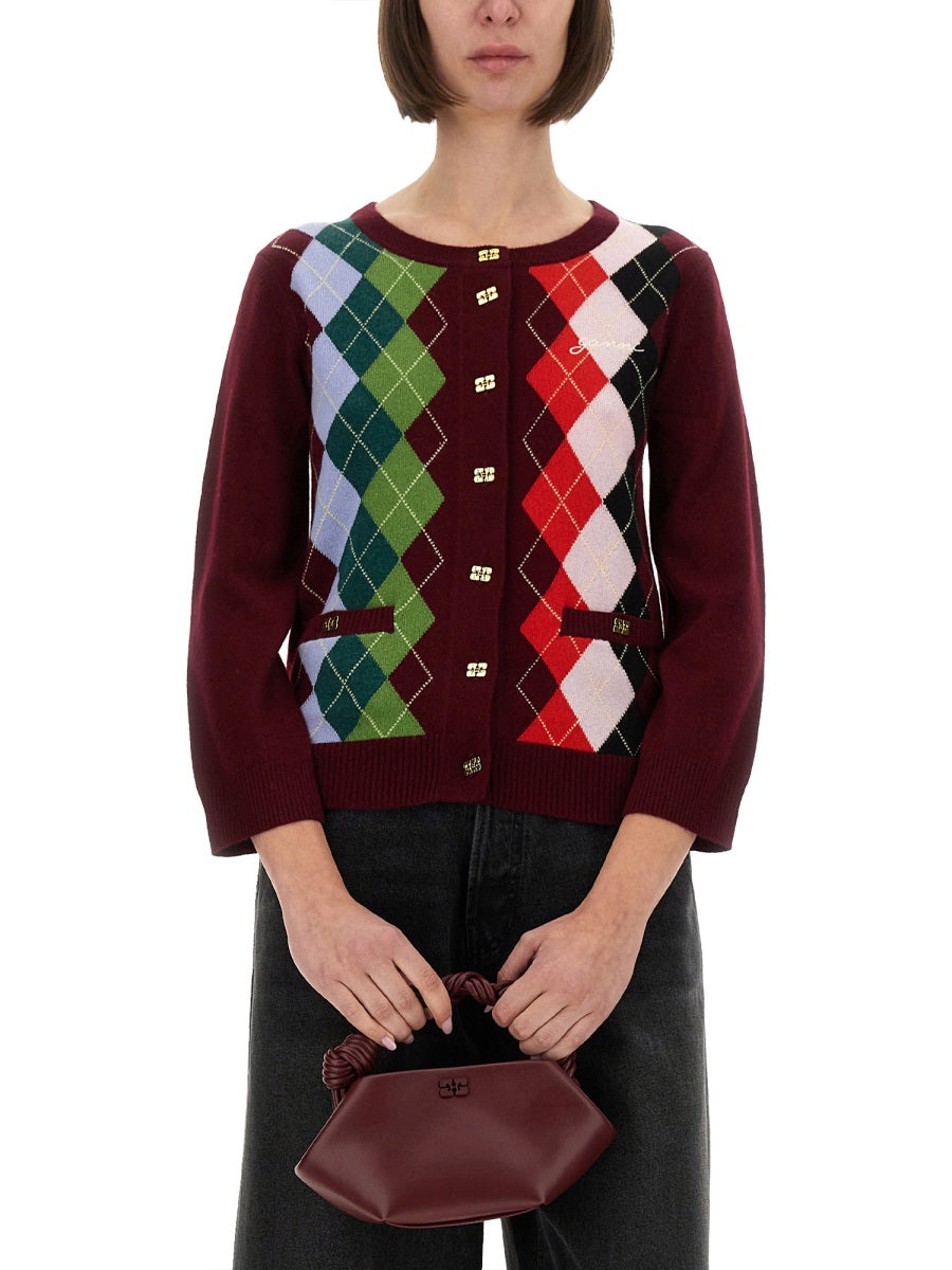 JACQUARD CASHMERE CARDIGAN