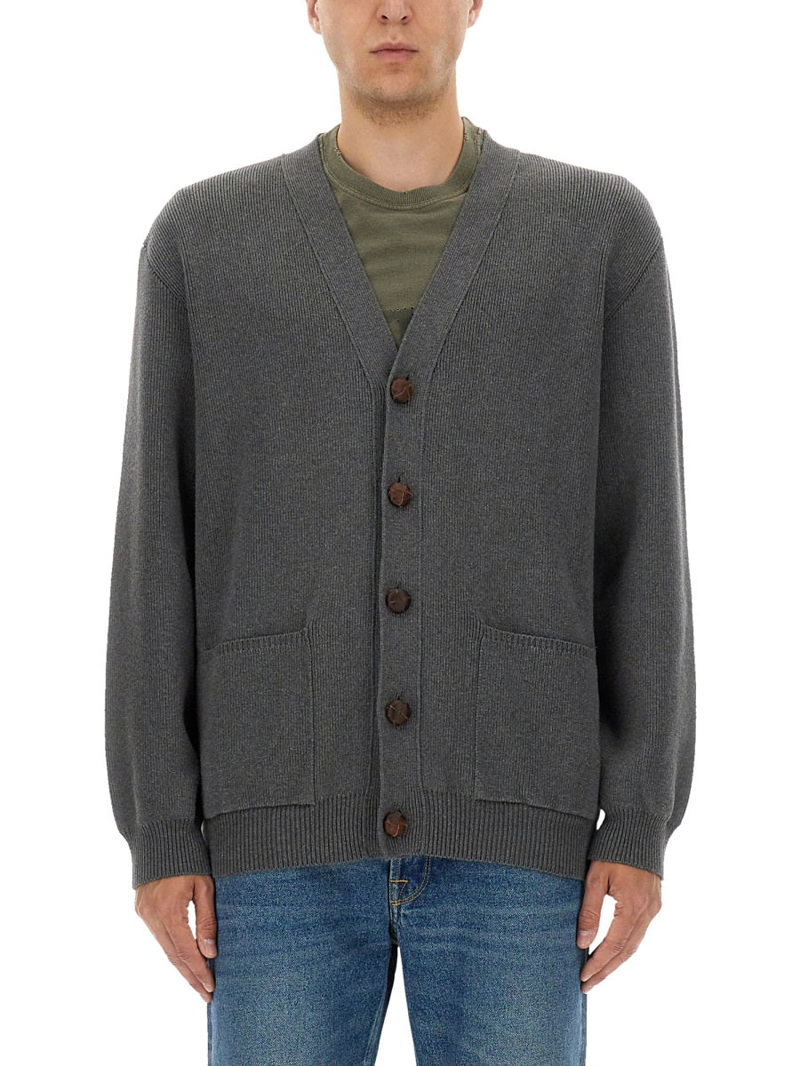 LOGO LAPEL CARDIGAN