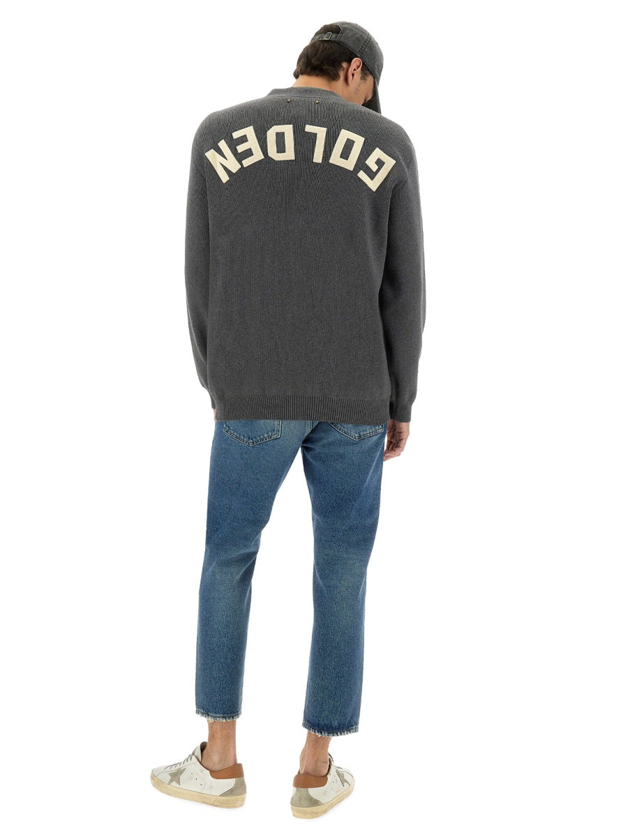 LOGO LAPEL CARDIGAN