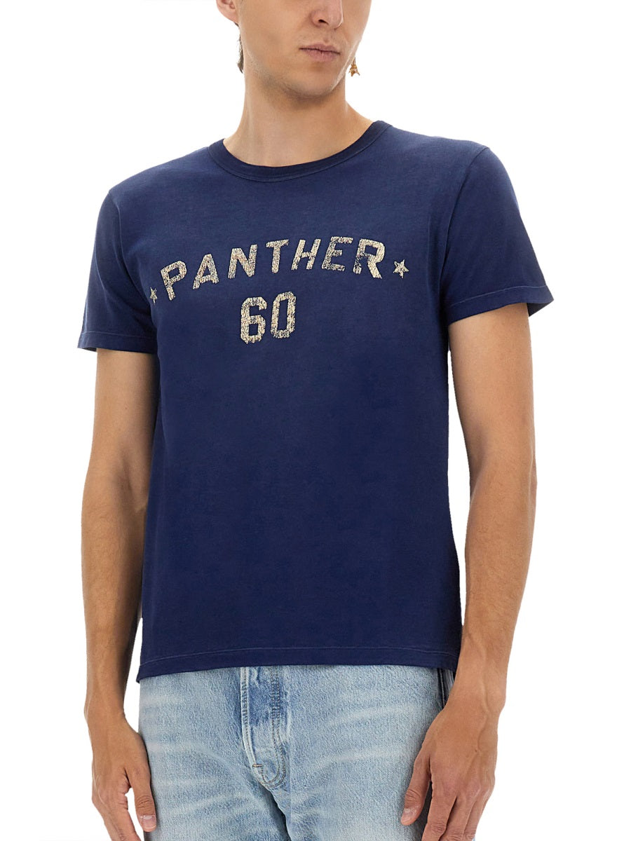 "CHEZ VALENTINO" PRINT AND PATCH T-SHIRT