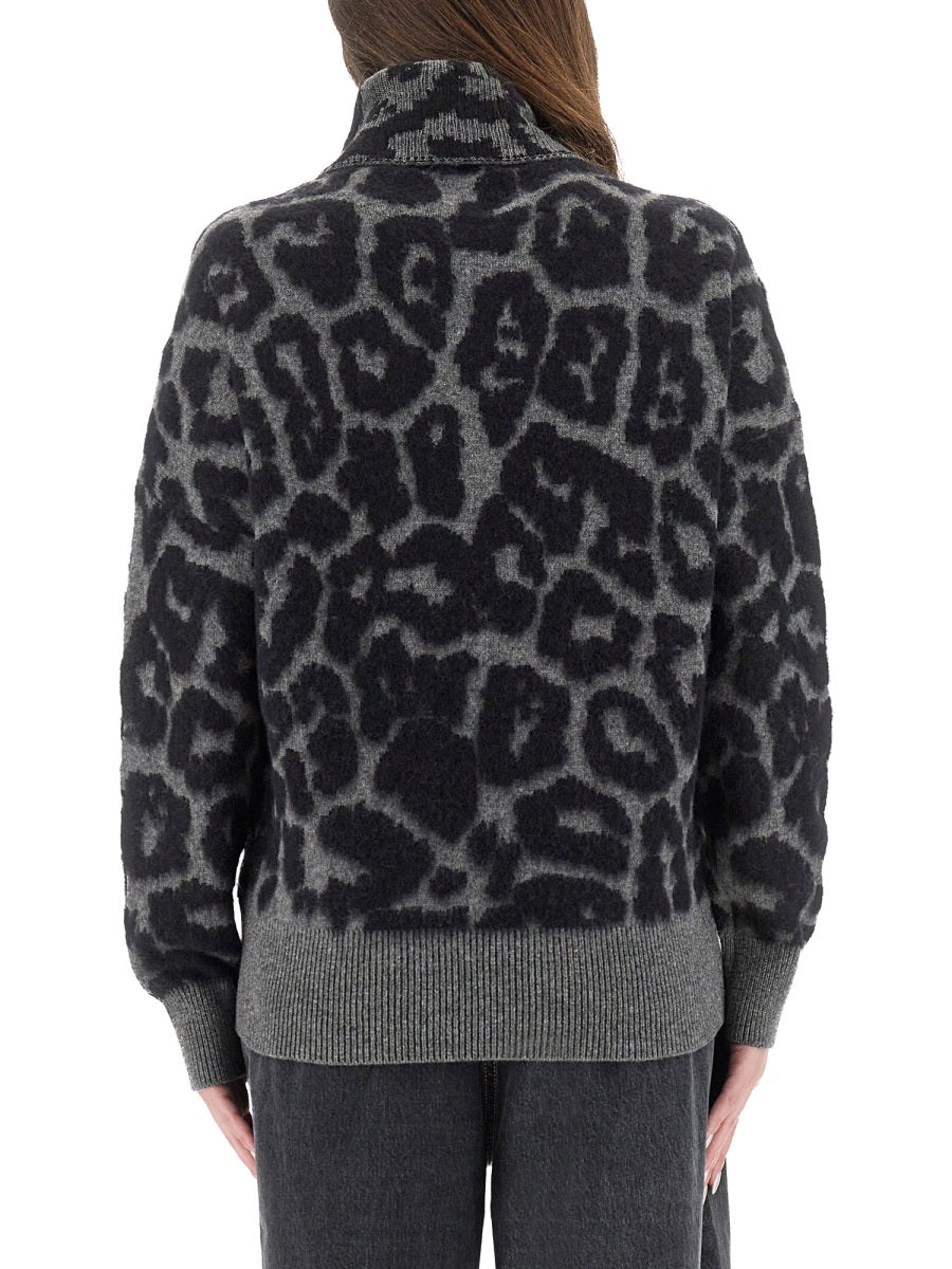WOOL AND ALPACA "LEOPARD" SWEATER