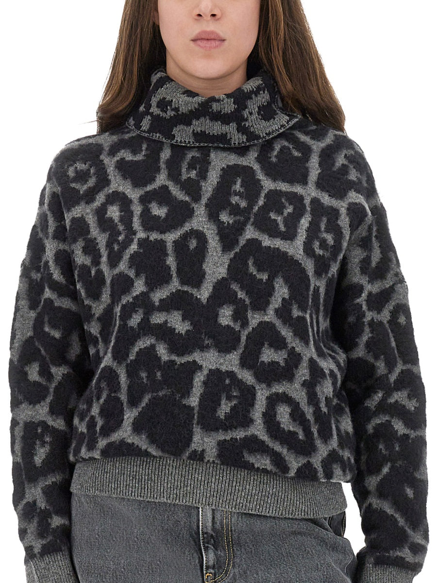 WOOL AND ALPACA "LEOPARD" SWEATER