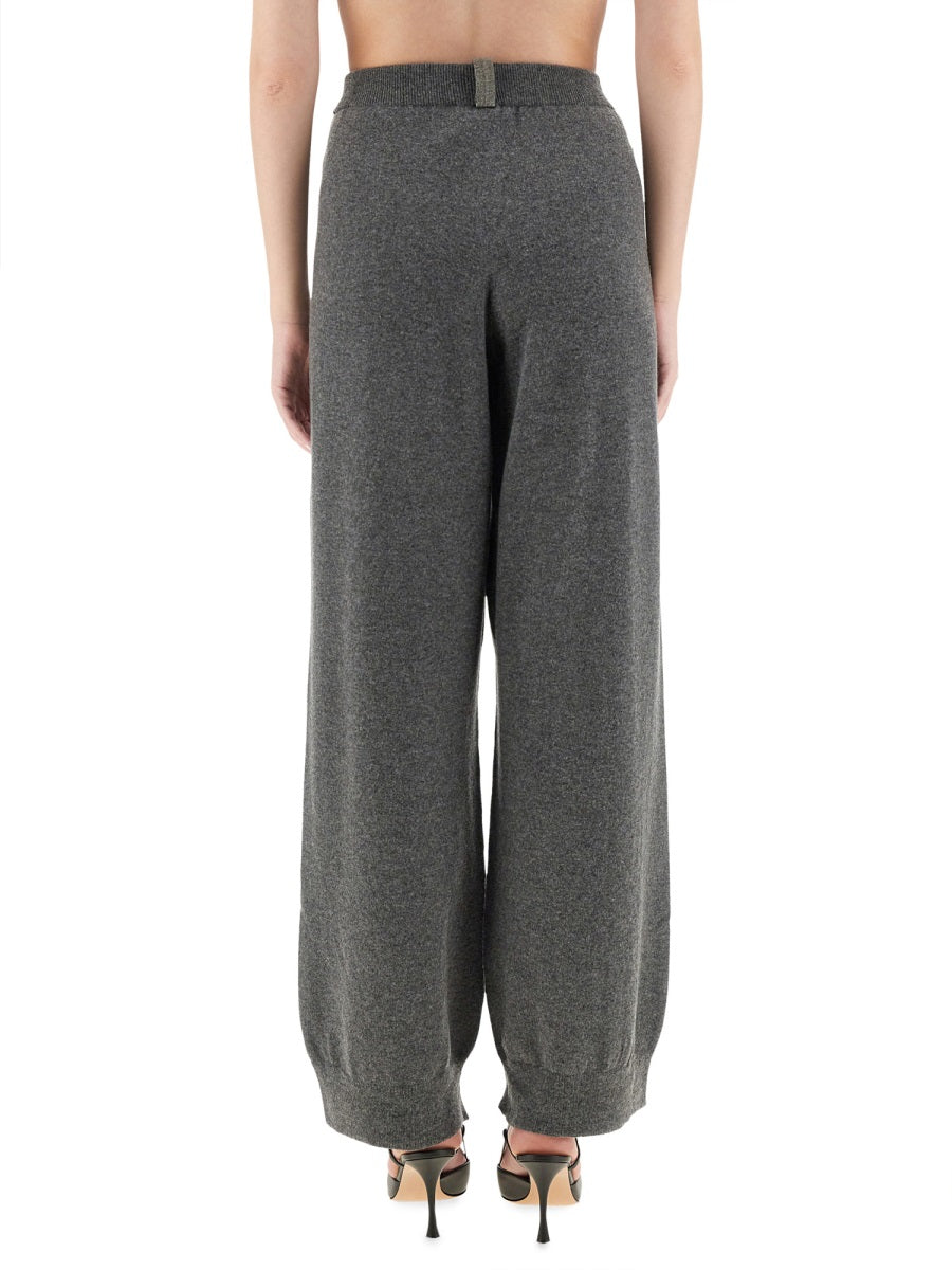 WOOL, SILK AND CASHMERE PANTS