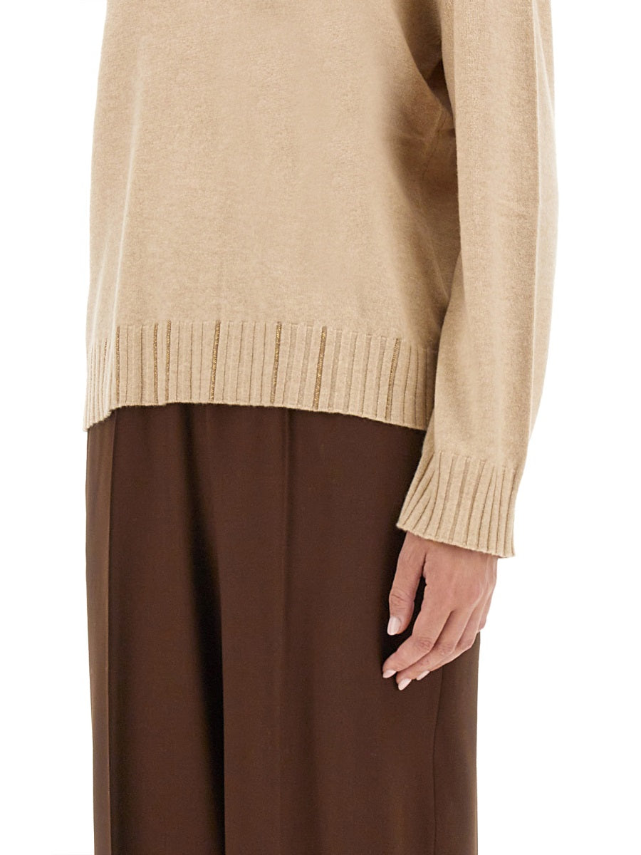 WOOL, SILK AND CASHMERE SWEATER