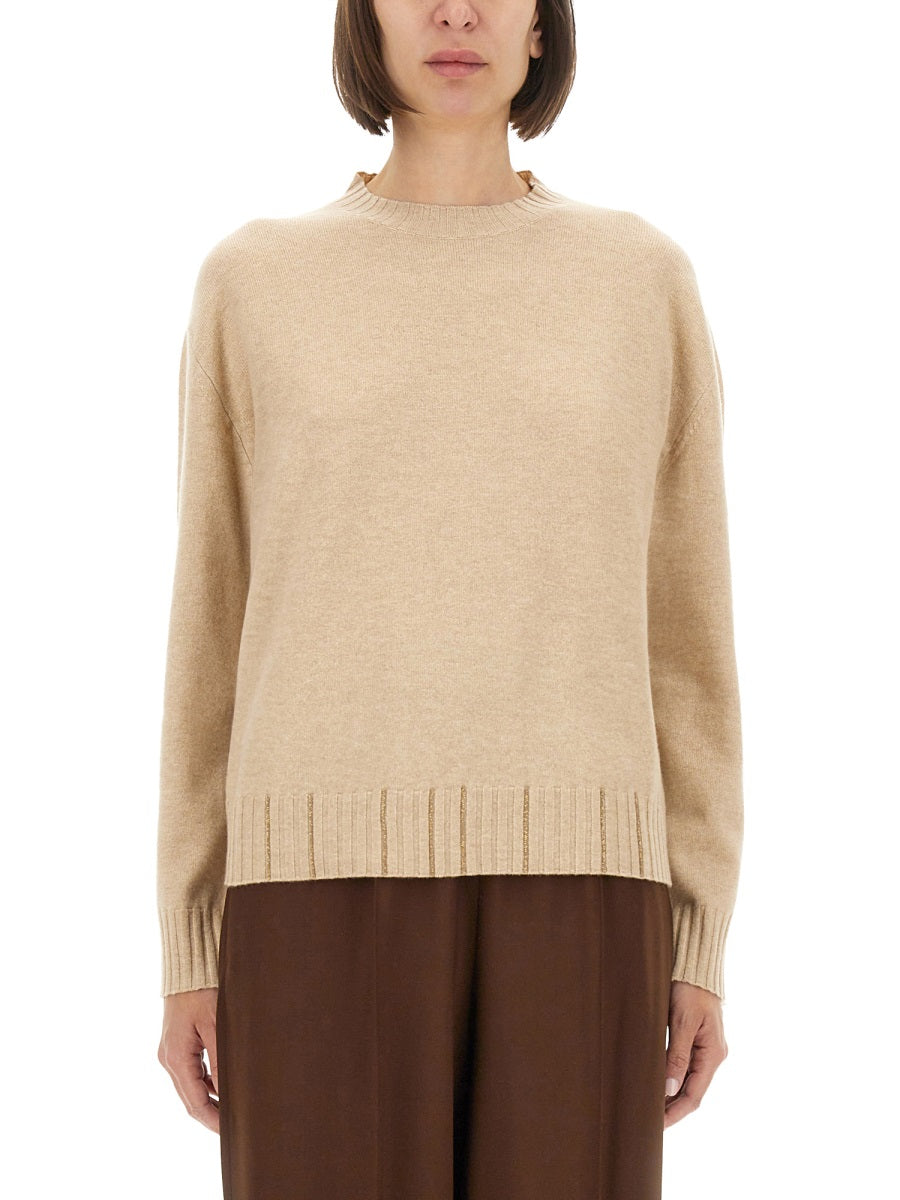WOOL, SILK AND CASHMERE SWEATER
