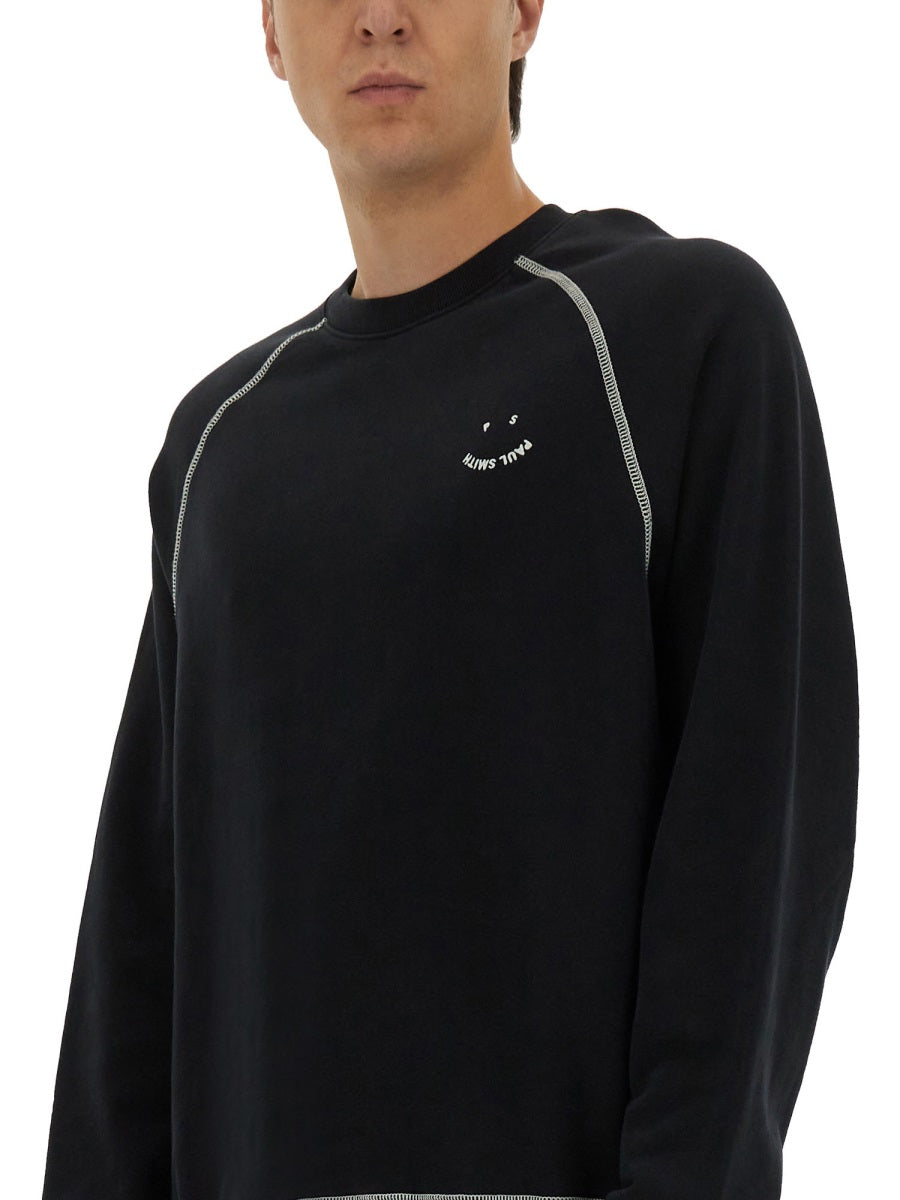SWEATSHIRT WITH EMBROIDERY PS HAPPY