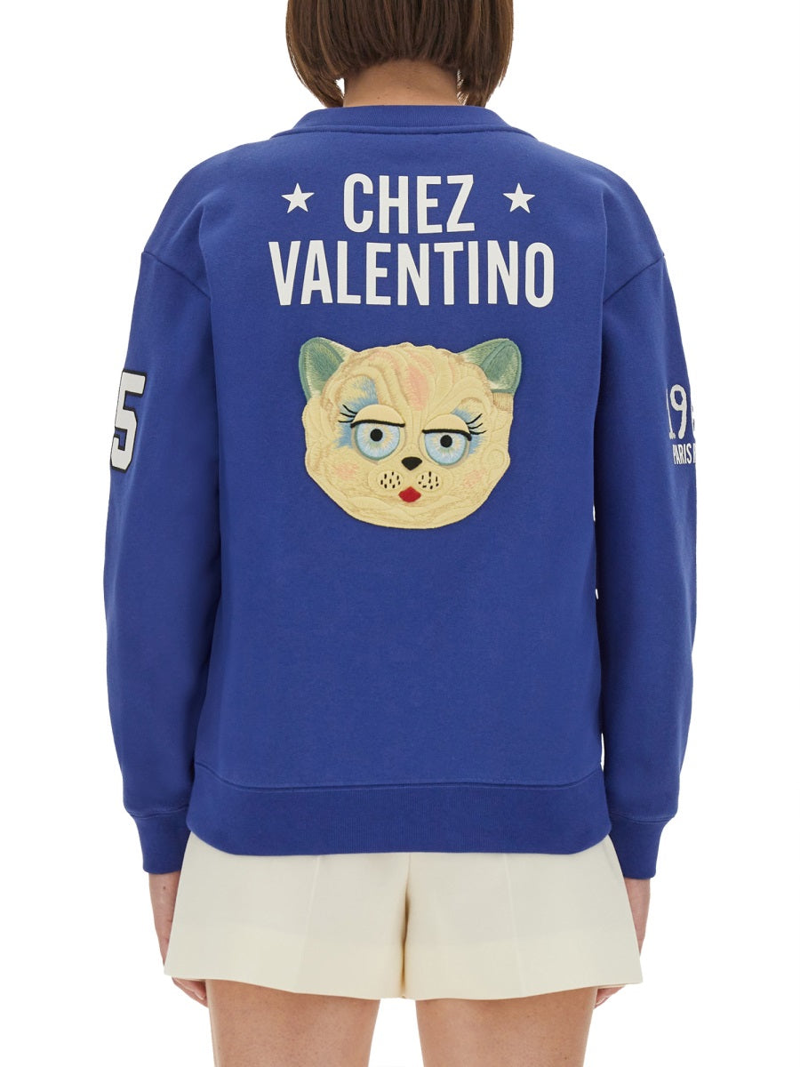 EMBROIDERED COTTON SWEATSHIRT