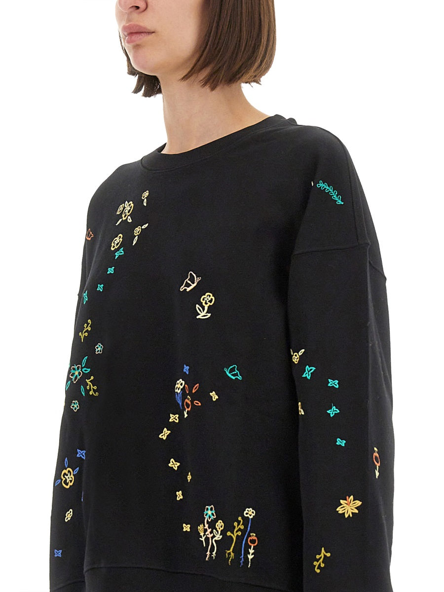 SWEATSHIRT WITH "FLORAL" EMBROIDERY
