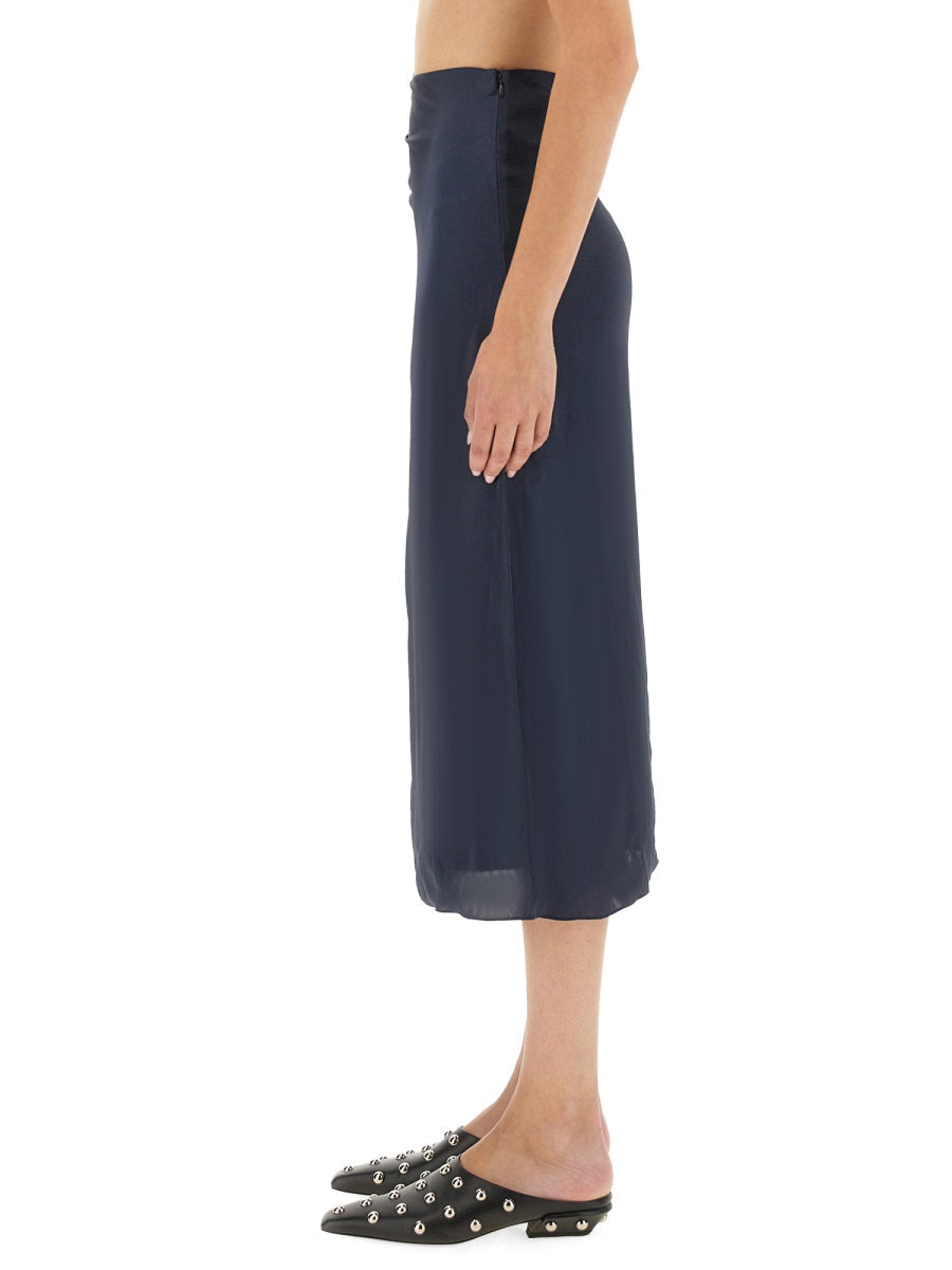 DRAPED MIDI SKIRT