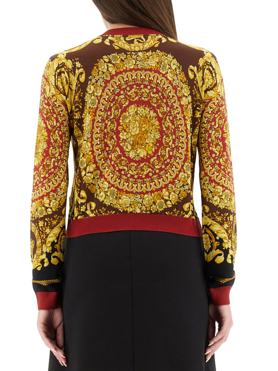 BAROQUE SILK KNIT CARDIGAN