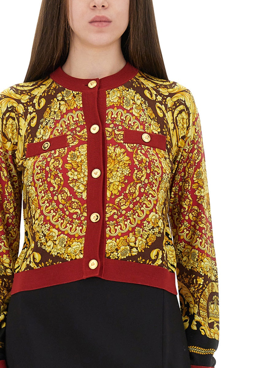 BAROQUE SILK KNIT CARDIGAN