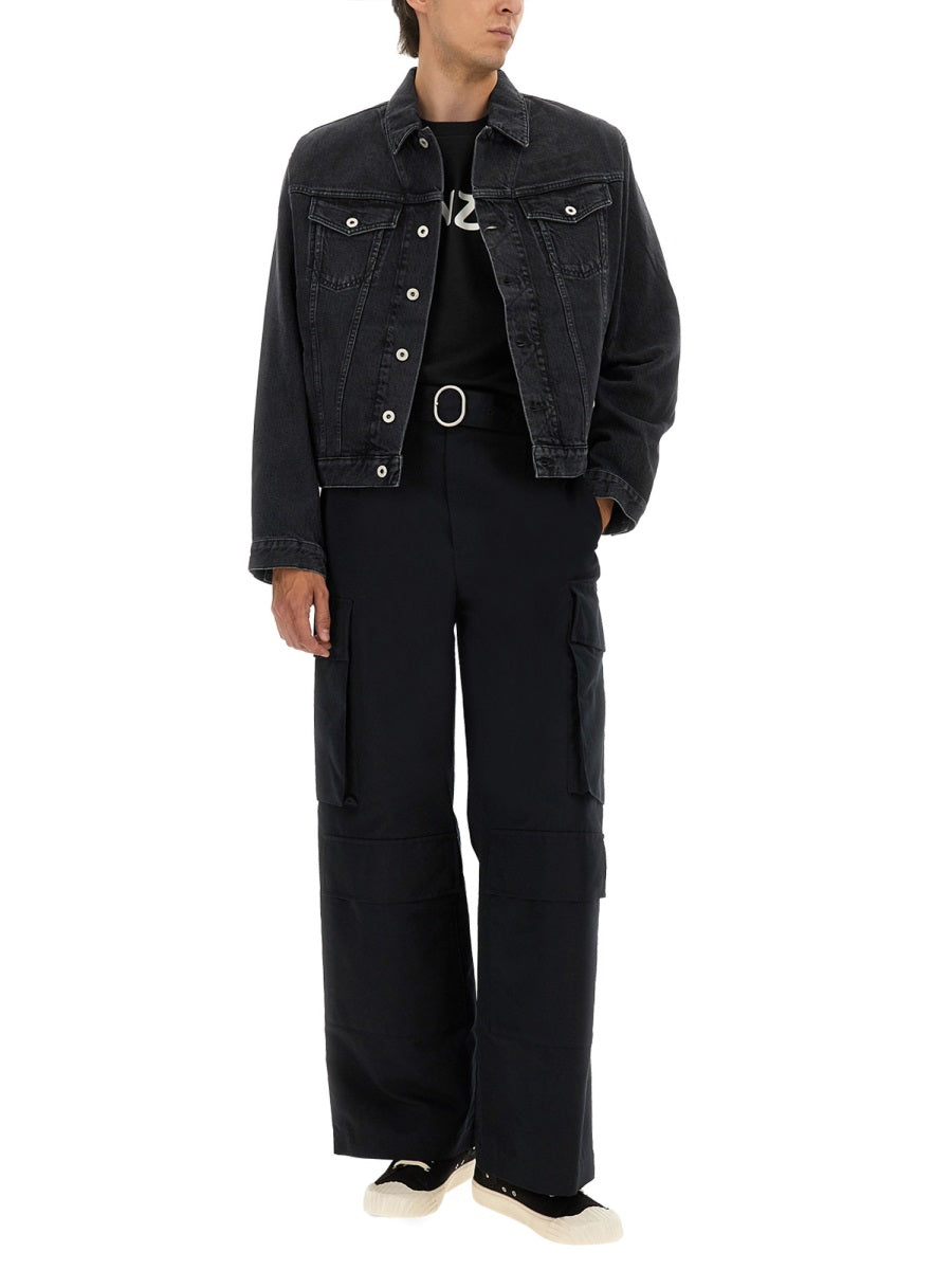 TRUKER JACKET WITH "BOKE FLOWER" EMBROIDERY