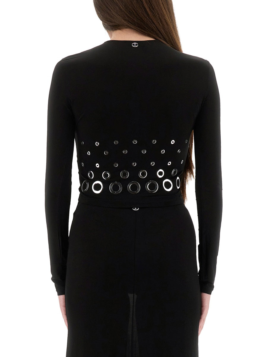 CROPPED TOP WITH EYELETS