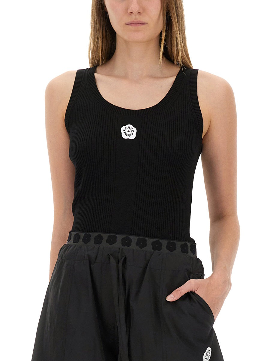 TANK TOP WITH EMBROIDERY "BOKE FLOWER 2.0"