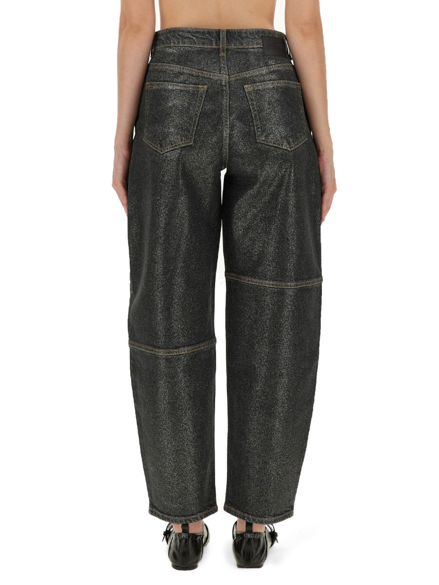 "STARY" JEANS IN SPARKLING FOIL