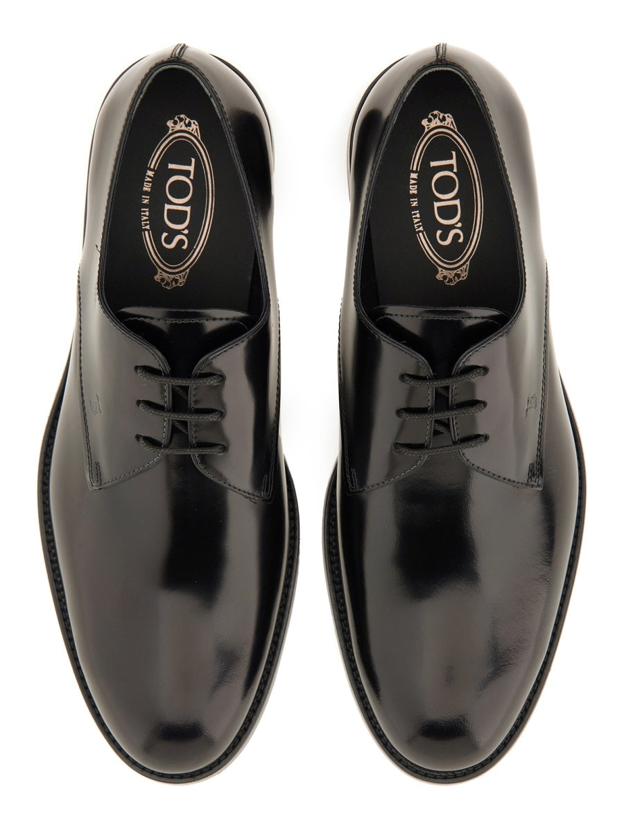LEATHER LACE-UP DERBY SHOE
