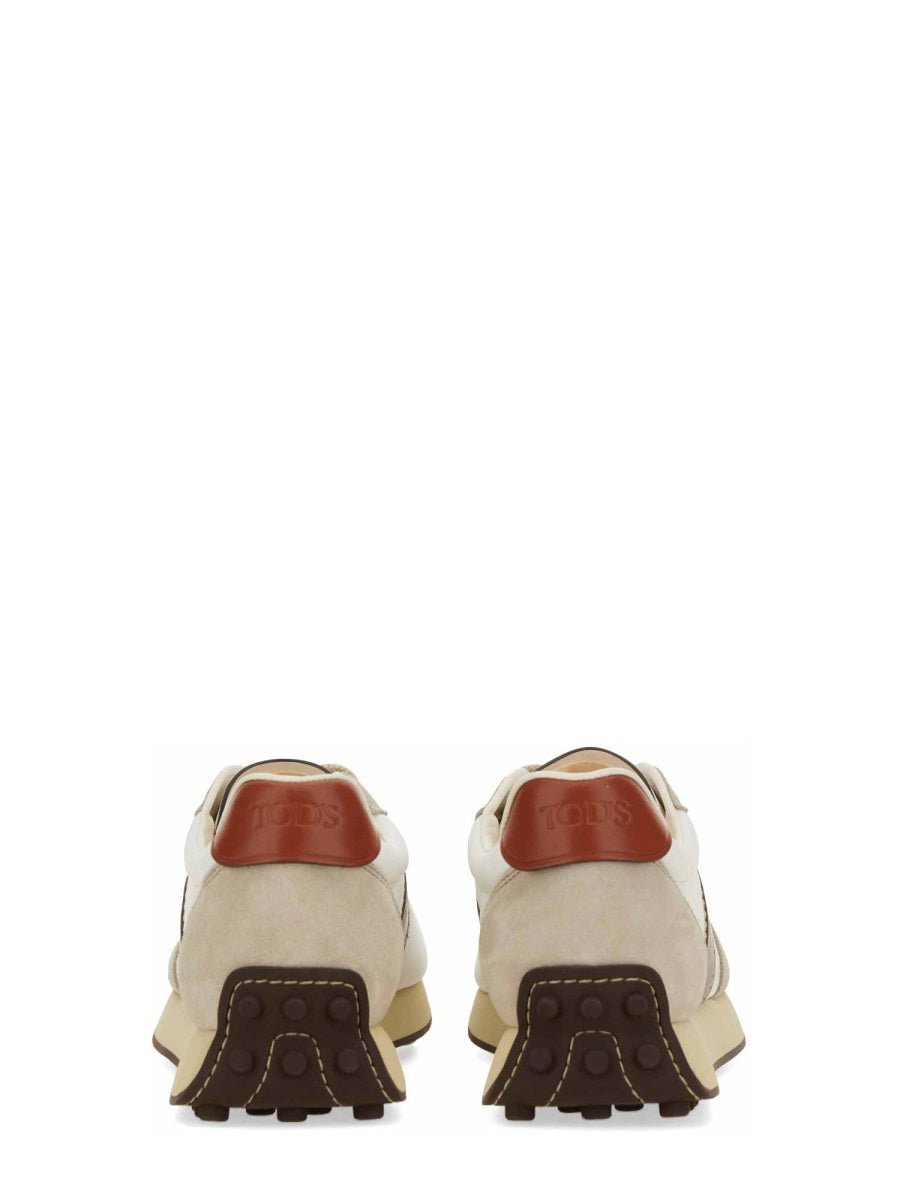 LEATHER AND FABRIC SNEAKER