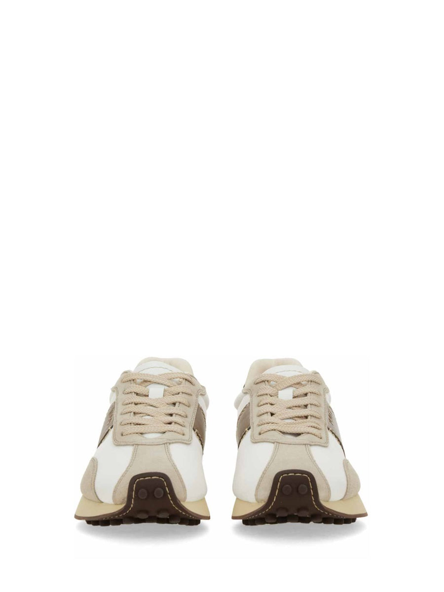 LEATHER AND FABRIC SNEAKER