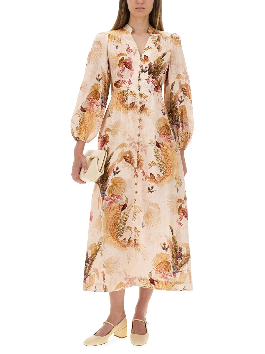 "ASCENSION PLUNGE" MIDI DRESS