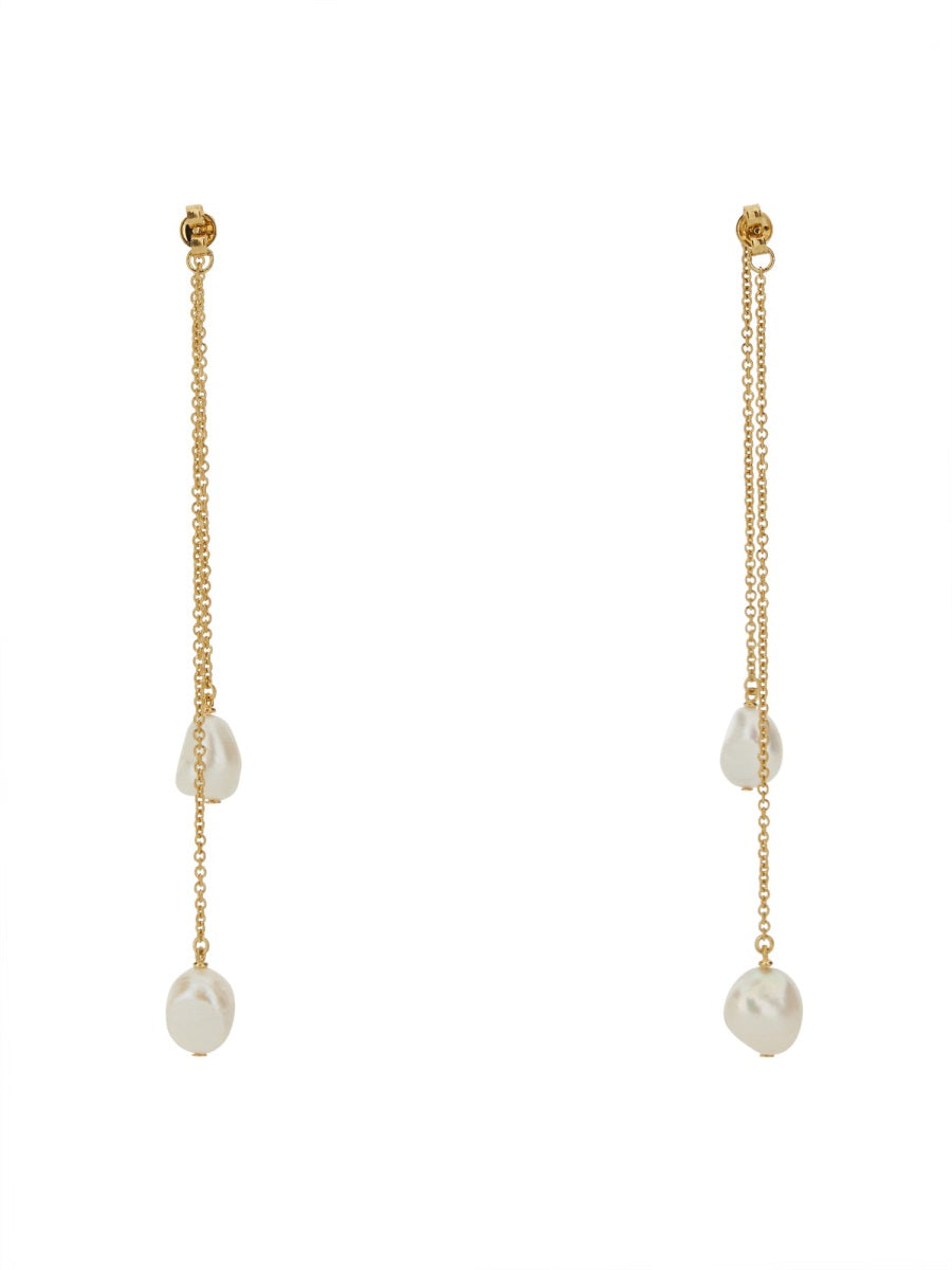 DANGLING EARRINGS WITH PEARLS