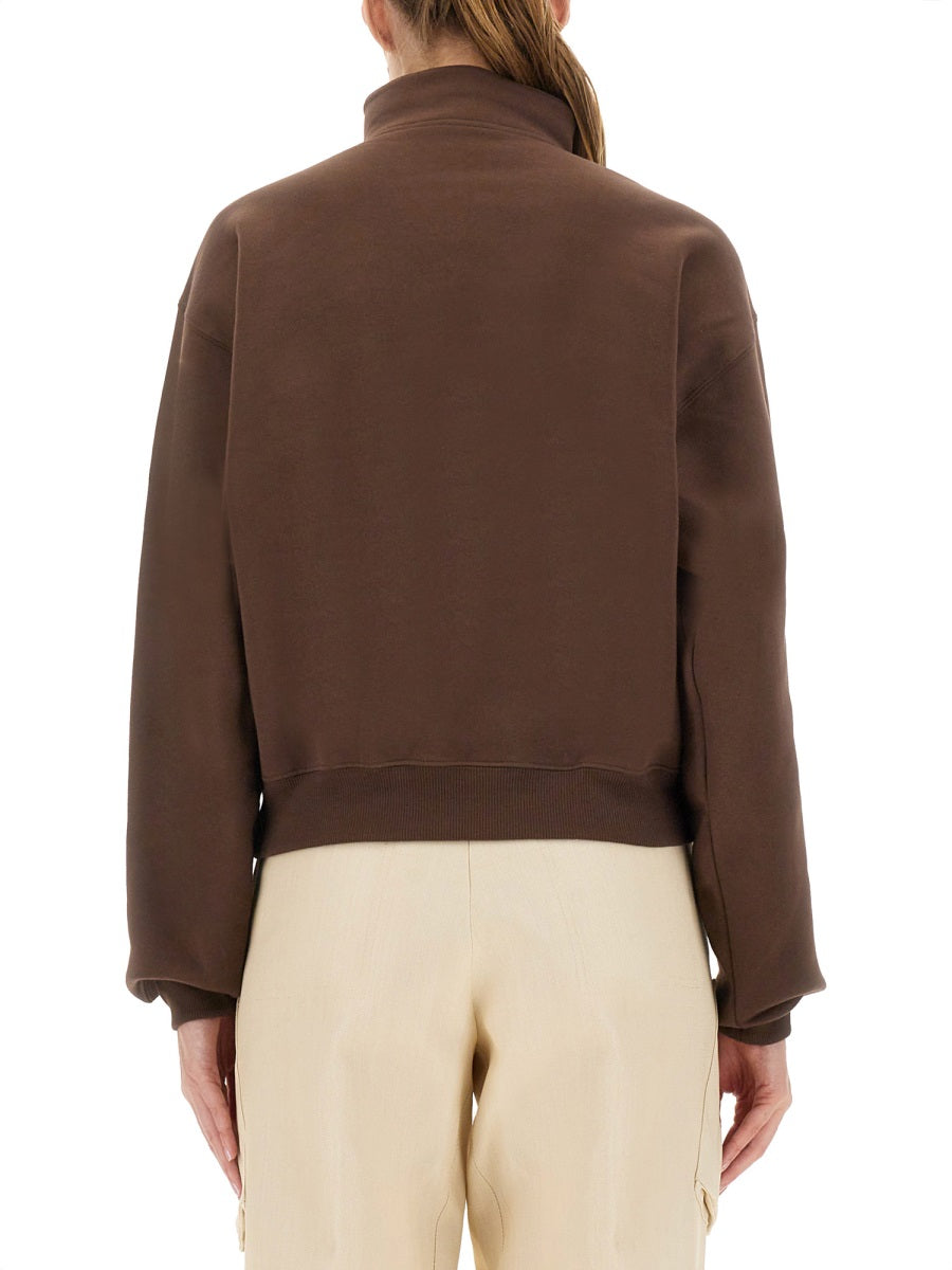 GROSGRAIN SWEATSHIRT WITH TURTLENECK